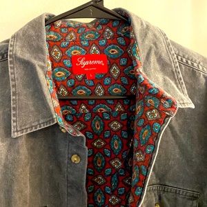 Supreme NY paisley lined denim shirt